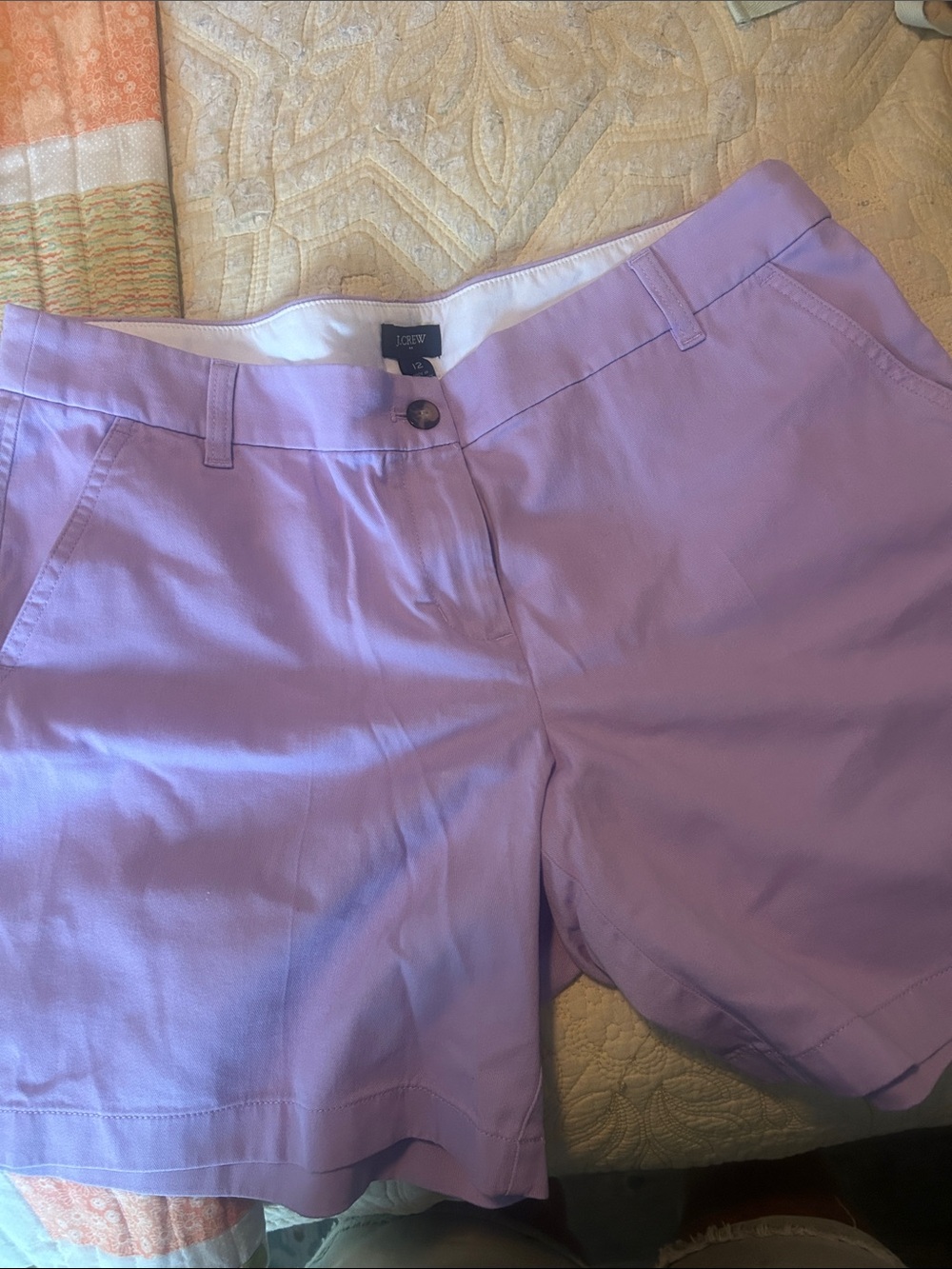 J. Crew Lavender Cotton Chino Shorts - Women's